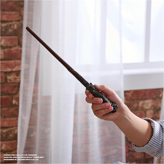 Harry Potter Magical Collector Wand – 12-inch with Stand & Die-cast Icon (Magical Creatures Series)