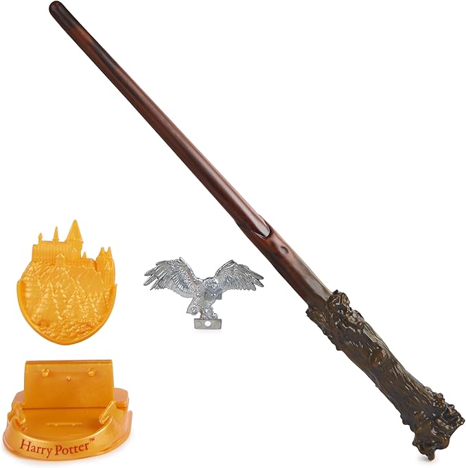 Harry Potter Magical Collector Wand – 12-inch with Stand & Die-cast Icon (Magical Creatures Series)